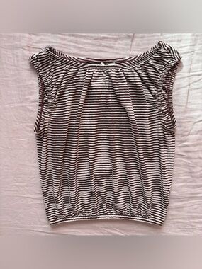 Madewell Bubble Tee in Henna Stripe